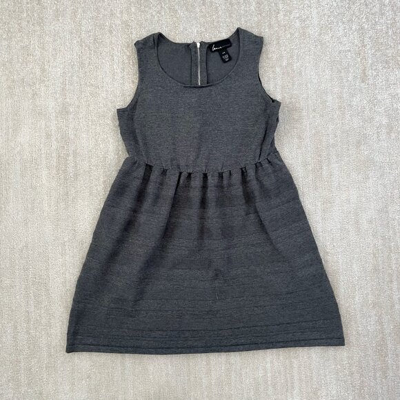 Lane Bryant Gray Ribbed Cotton Sleeveless Sweater Dress 14/16 - Picture 1 of 10